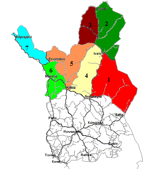 Klikattava aluejakokartta